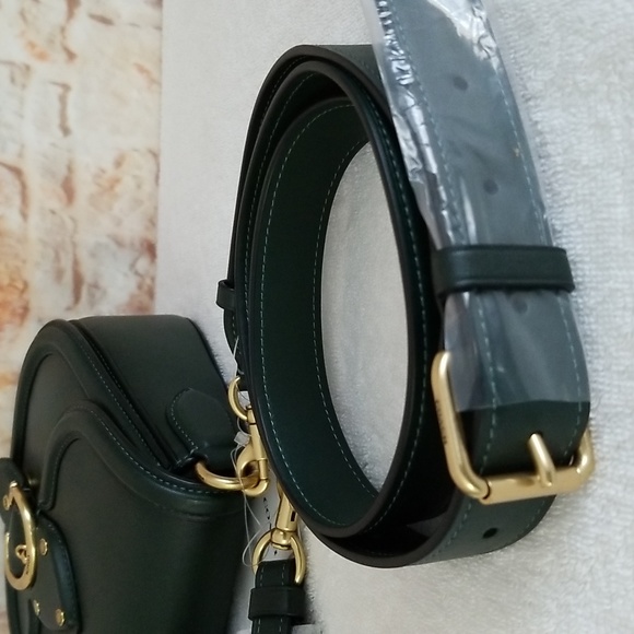 New Coach Beat Saddle Leather Shoulder Bag - Picture 10 of 13